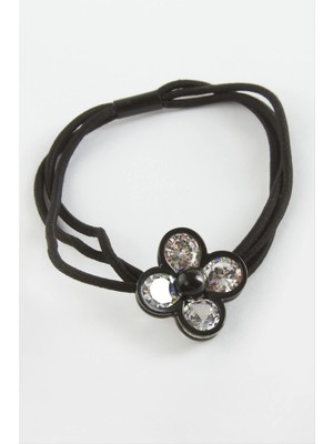 Starseven Çiçek Taşlı Lastikli Toka