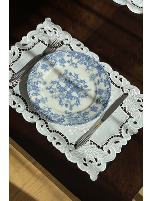 QBR Home 6'lı Set Delikişi Amerikan Servisi. Güllü Model ( 6 Adet )