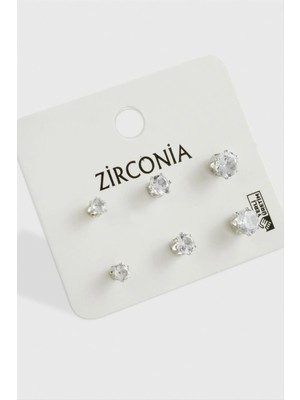 Starseven 6 Adet Zirkon Tek Taşlı Küpe