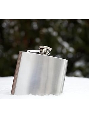 Starseven Perlotus 5 Oz 150 cc Cep Tipi Vidalı Kapak Çelik Konyak Viski Matarası(Hunili)