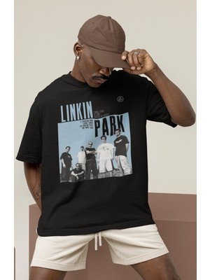 Sevbano Tasarım Linkin Park Rock Metal Müzik Grubu Baskılı Unisex Oversize Tişört