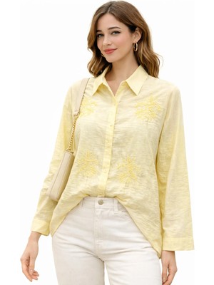 Modaplaza Kadın Boncuk Işlemeli Gömlek 71747