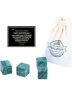 Starseven Perlotus Granit 4 Adet Viski Taşı Soğutma Kesesinde Sertifikalı Babalar Günü Hediyesi