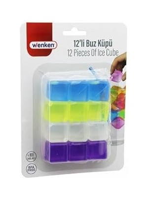 Starseven Wenken Renkli Plastik Buz Küpleri, Su Dolu, 12 Parça, 2.5 Cm³, Bpa Içermez