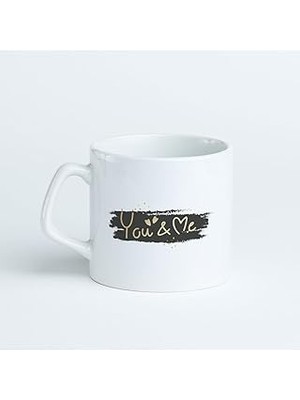 Starseven Hediyesepeti Sevgiliye Özel You &amp; Me Baskılı Kahve Kupası