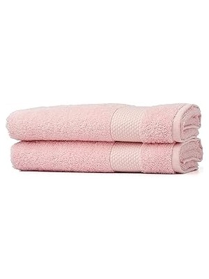 Starseven | Minerva |%100 Doğal Pamuklu 2'li Havlu Seti Pembe