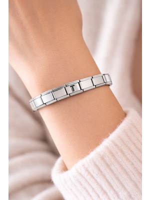 Lims Store Kişiye Özel T Harfli Çelik Bileklik – Italyan Charm Bilezik, Ayarlanabilir Zarif Model