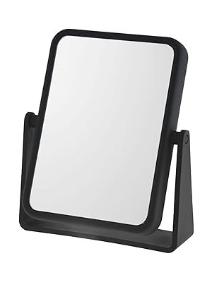 Starseven Danielle Tarafından 7x Büyütmeli Yumuşak Dokunuşlu Dikdörtgen Ayna - Mat Siyah