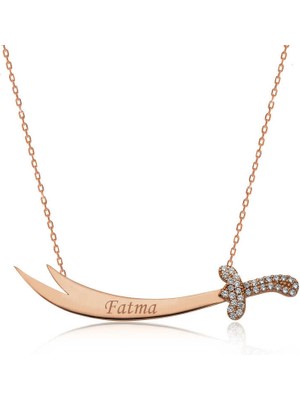 Bazarhane Gümüş Isimli Zülfikar Kılıcı Bayan Kolye