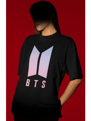 Sevbano Tasarım Bts Müzik Grubu Baskılı Unisex Oversize Tişört