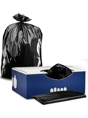 Starseven "plastikyer 25-30 Galon Torbaları - 2,0 Mil - Siyah Ağır Hizmet Kovası Astarları - 30&