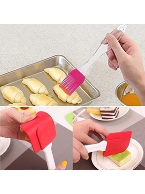 Zemira 2&amp;#39;li Silikon Pasta - Börek - Poğaça Fırçası Spatula Seti