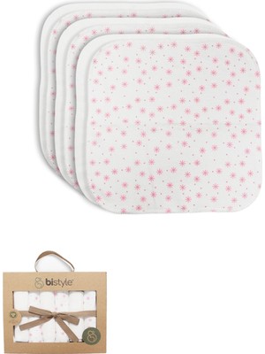 Bistyle Stars Kutulu 6lı Penye Mendil 20X20 90104 Pudra