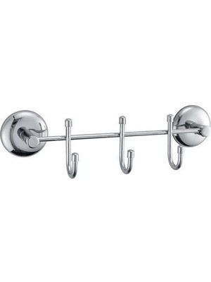 Epilons 3 Kancalı Dekoratif Askılık Mutfak Banyo Duvar Yüzeyi Askısı