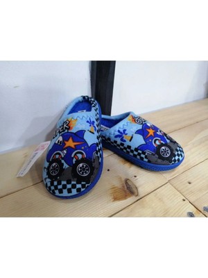 Gezer Yeni Sezon Kışlık Araba Desenli Içi Pamuklu Erkek Çocuk Ev Terliği