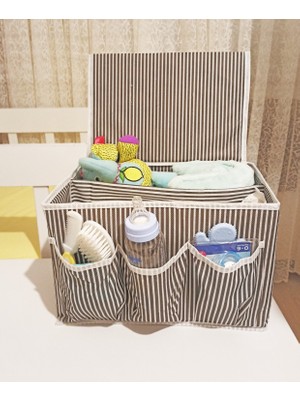 Sb Shopping Bebek Beşik Başucu Düzenleyici Kapaklı 5 Bölmeli Organizer