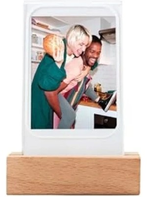 Esranın Dünyası Ahşap Fotoğraf Çerçevesi - LED Işıklı, Instax Mini Uyumlu