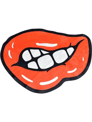 Zehra Abla Halı Yeni Lüks Dekoratif Isıran Dudak Tasarım Digital Baskı Makine Halısı 7145