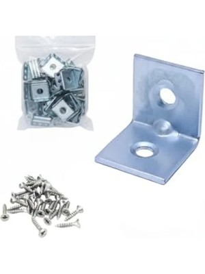 Esranın Dünyası 25 Adet L Tipi Metal Köşebent, Vida Dahil