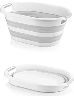 Esranın Dünyası Katlanabilir Plastik Çamaşır Sepeti - 25 Lt Kapasiteli