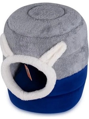 Esranın Dünyası Geniş Iç Hacimli Kedi Evi, Gri Mavi