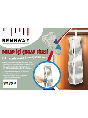 Sb Shopping Dolap Içi Asılabilir Temiz Çorap Düzenleyici Çorap Filesi Askılık