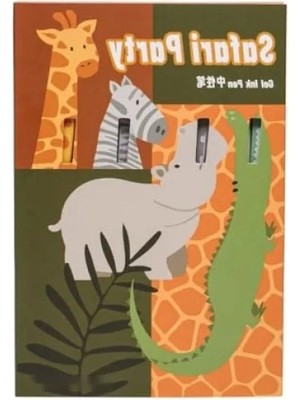 Esranın Dünyası 5'li Renkli Safari Jel Kalem Seti - Mavi Mürekkepli