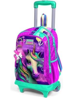 Esranın Dünyası Işıklı Tekerlekli Unicorn Çekçek Okul Çantası - Kız Çocuk