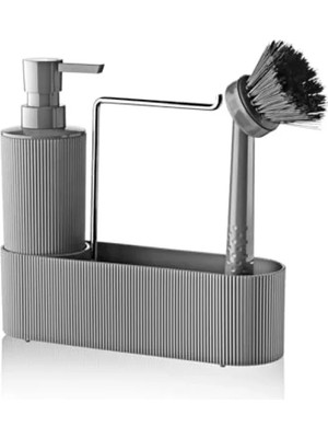 Esranın Dünyası 3'lü Krom Kapaklı Deterjanlık Seti - Mutfak ve Banyo Için Düzenleyici