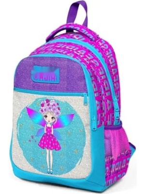 Esranın Dünyası Simli ve Parlak Ilkokul Sırt Çantası, Renkli Tasarımlar