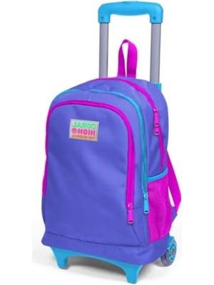 Esranın Dünyası Işıklı Tekerlekli Polyester Çekçek Sırt Çanta