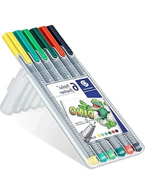 Esranın Dünyası Ergonomik Tasarımlı 6'lı Triplus Fineliner Set - 0.3 Mm, Su Bazlı Mürekkep