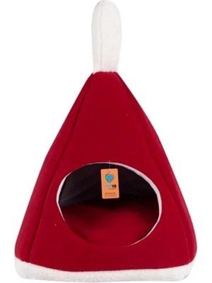 Esranın Dünyası Kırmızı Piramit Şekilli Kedi Yatağı