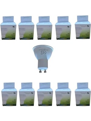 Esranın Dünyası 10'lu 7W GU10 Gün Işığı LED Spot Ampul - Enerji Tasarruflu