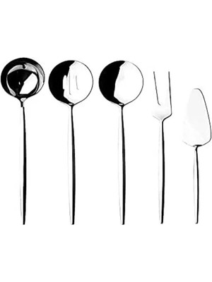Esranın Dünyası 5 Parça Paslanmaz Çelik Servis Seti - Gümüş