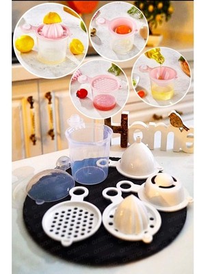 Sb Shopping 5 In 1 Süzgeç - Huni - Limon Sıkacağı - Yumurta Akı Ayırıcı Hazneli Mutfak Aparatı