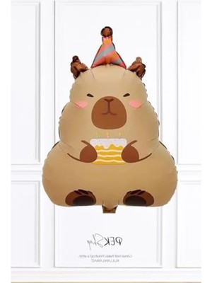 Esranın Dünyası Kapibara Temalı Folyo Balon - Doğum Günü Süslemesi