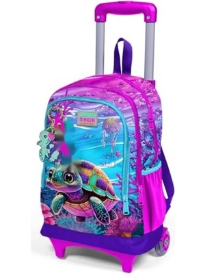 Esranın Dünyası Işıklı Tekerlekli Çekçek Okul Çantası, Pembe Mor