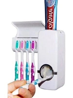 Esranın Dünyası Otomatik Diş Macunu Sıkacağı ve 5'li Fırça Tutucu