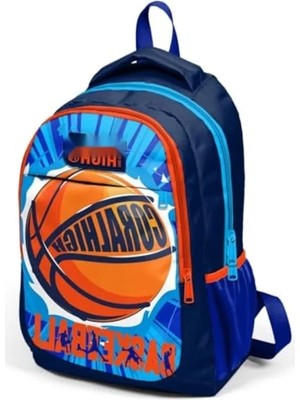 Esranın Dünyası Lacivert Basketbol Desenli Erkek Çocuk Sırt Çantası