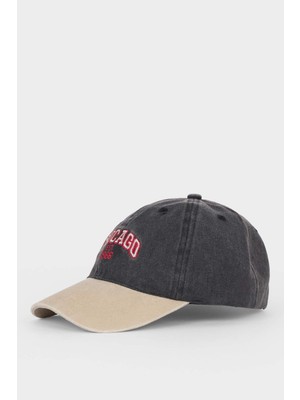 DeFacto Nakışlı Jean Cap Şapka Erkek Çocuk D5315A826SM