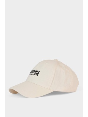 DeFacto Erkek Nakışlı Pamuklu Cap Şapka D7820AX26SM