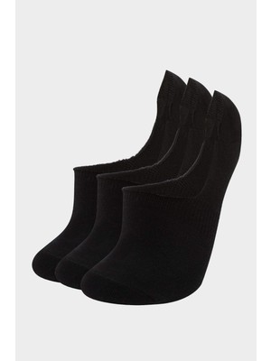 DeFacto Kadın Görünmez 3'lü Pamuklu Babet Çorap T6922AZNS