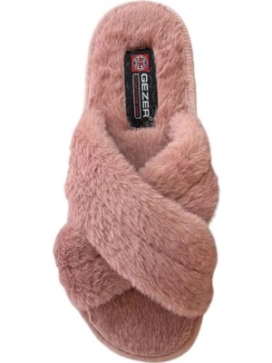 Gezer 14586 Çapraz  Kadın Kışlık Ev Ses Yapmaz Taban Terlik