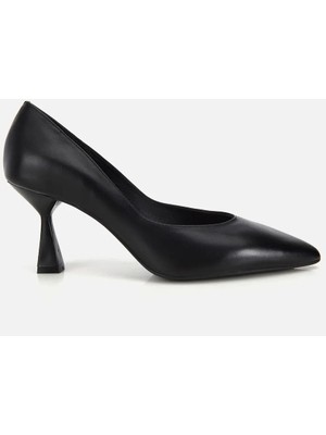 Hotiç 01AYH321960A100 KADIN Deri Siyah Kısa Topuklu Stiletto