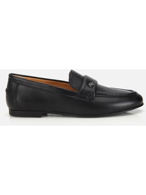 Hotiç Kadın Deri Siyah Yumuşak Dokulu Klasik Loafer