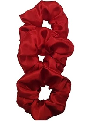 Esranın Dünyası Saten Saç Tokası 3'lü Set - Kırmızı