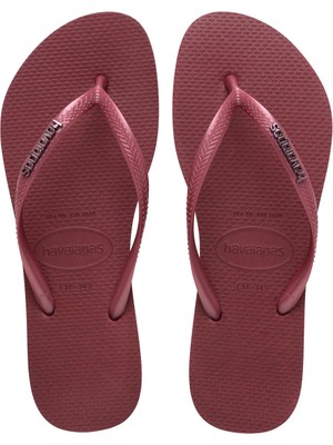 Havaianas Vişne Kadın Plaj Terliği Slım Logo Metallıc