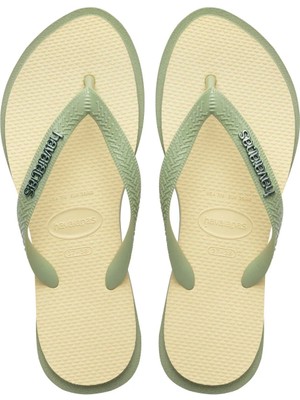 Havaianas Krem - Yeşil Kadın Plaj Terliği Top Poınt Fusıon