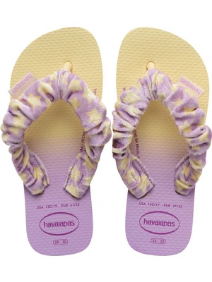 Havaianas Sarı - Lila Kız Çocuk Plaj Terliği Kıds Fluffy